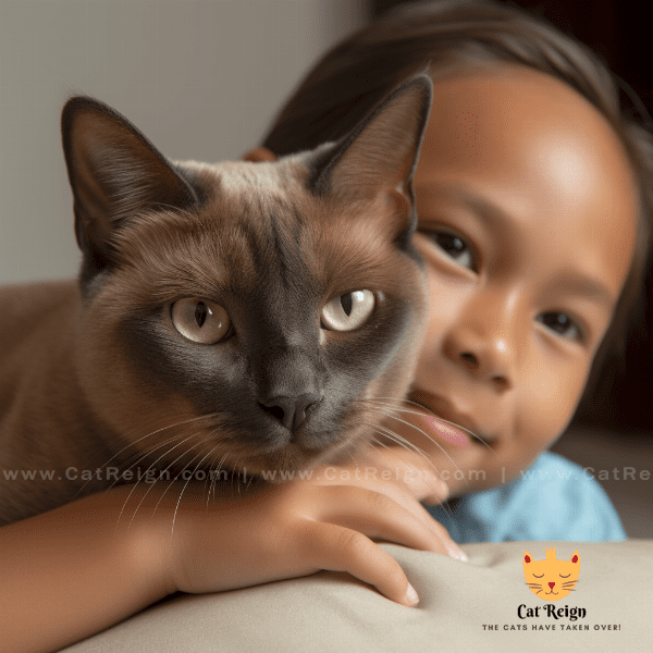 European Burmese Cats and Children